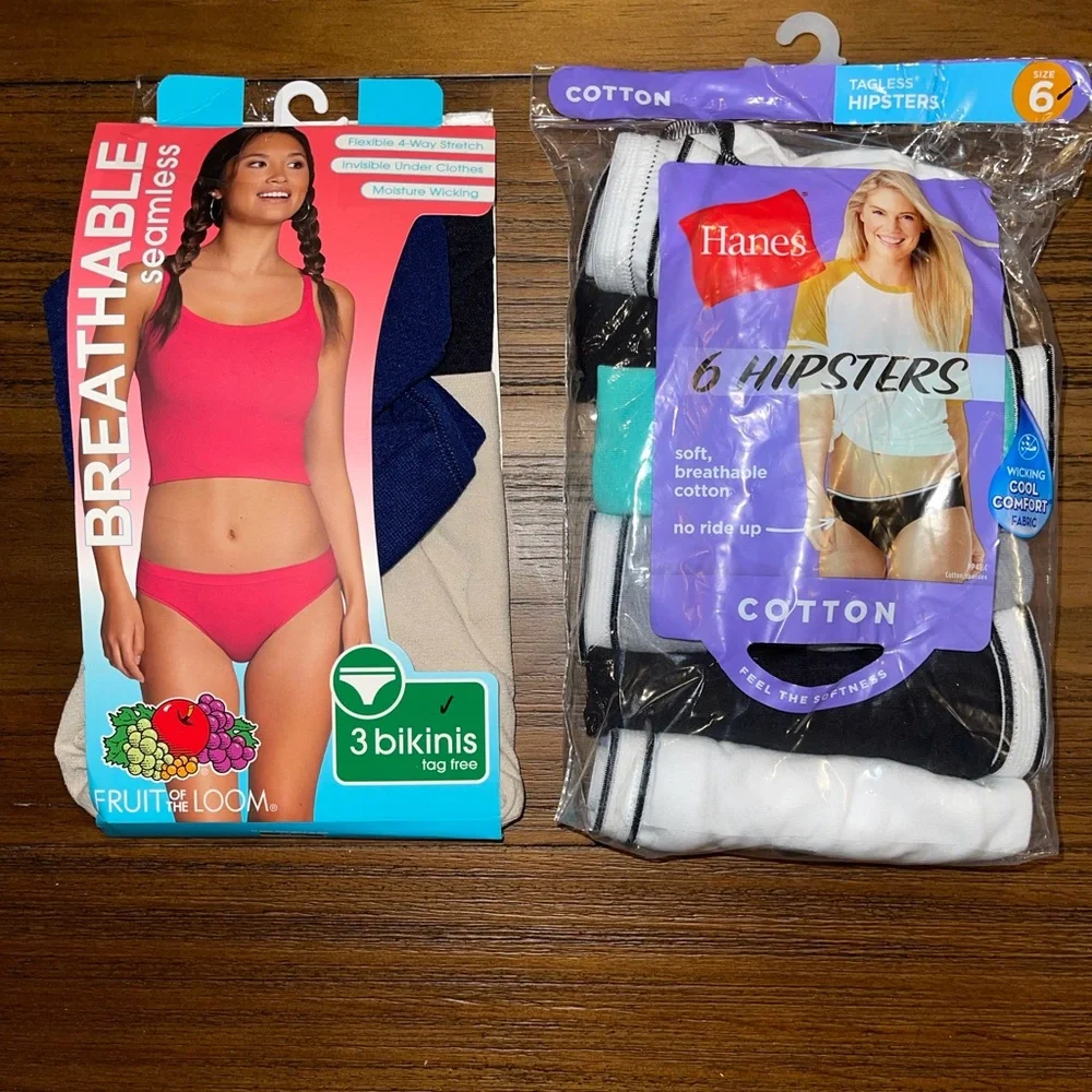 Women’s a Bundle Sz 6 panties 3 pair say Medium (8-10) total 17 individual pair!